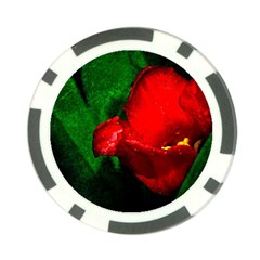 Red Tulip After The Shower Poker Chip Card Guard (10 Pack) by FunnyCow