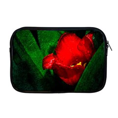 Red Tulip After The Shower Apple Macbook Pro 17  Zipper Case by FunnyCow