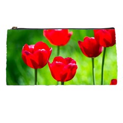 Red Tulip Flowers, Sunny Day Pencil Cases by FunnyCow