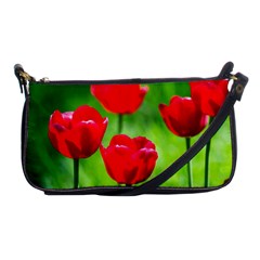 Red Tulip Flowers, Sunny Day Shoulder Clutch Bag by FunnyCow