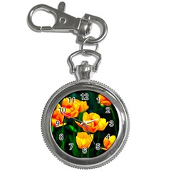 Yellow Orange Tulip Flowers Key Chain Watches by FunnyCow