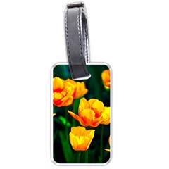 Yellow Orange Tulip Flowers Luggage Tags (one Side)  by FunnyCow