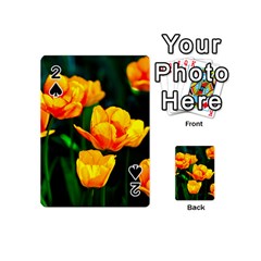 Yellow Orange Tulip Flowers Playing Cards 54 (mini) by FunnyCow