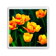 Yellow Orange Tulip Flowers Memory Card Reader (square) by FunnyCow