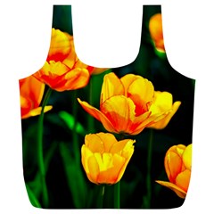 Yellow Orange Tulip Flowers Full Print Recycle Bag (xl) by FunnyCow