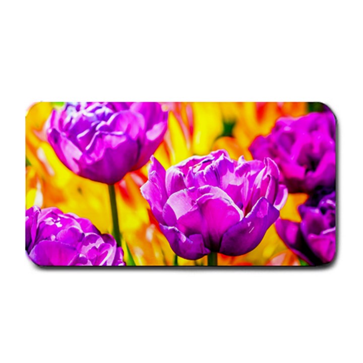 Violet Tulip Flowers Medium Bar Mats