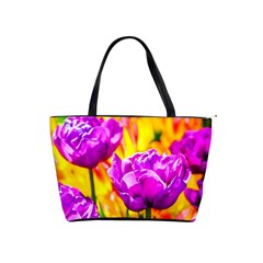 Violet Tulip Flowers Classic Shoulder Handbag by FunnyCow