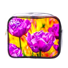 Violet Tulip Flowers Mini Toiletries Bag (one Side) by FunnyCow