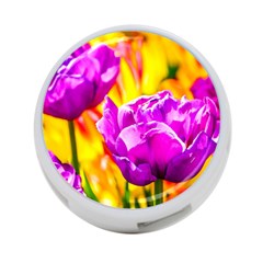 Violet Tulip Flowers 4-port Usb Hub (one Side) by FunnyCow