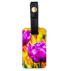 Violet Tulip Flowers Luggage Tags (one Side)  by FunnyCow