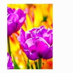 Violet Tulip Flowers Small Garden Flag (two Sides) by FunnyCow