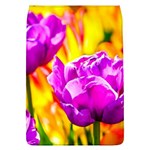 Violet Tulip Flowers Removable Flap Cover (L) Front