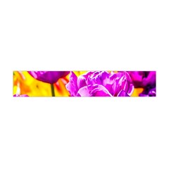 Violet Tulip Flowers Flano Scarf (mini) by FunnyCow