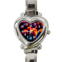 Red Tulips Heart Italian Charm Watch by FunnyCow