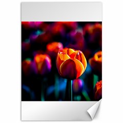 Red Tulips Canvas 12  X 18  by FunnyCow