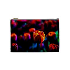 Red Tulips Cosmetic Bag (medium) by FunnyCow