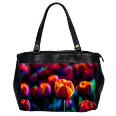 Red Tulips Oversize Office Handbag (2 Sides) by FunnyCow