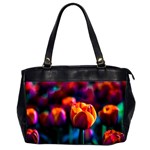 Red Tulips Oversize Office Handbag (2 Sides) Front