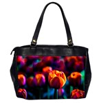 Red Tulips Oversize Office Handbag (2 Sides) Back