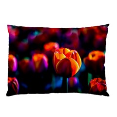 Red Tulips Pillow Case (two Sides) by FunnyCow