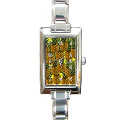 Tropical Pineapple Rectangle Italian Charm Watch