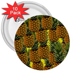 Tropical Pineapple 3  Buttons (10 pack) 