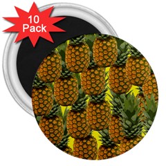 Tropical Pineapple 3  Magnets (10 pack) 