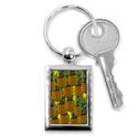 Tropical Pineapple Key Chains (Rectangle)  Front