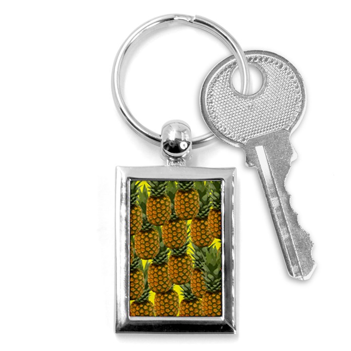 Tropical Pineapple Key Chains (Rectangle) 