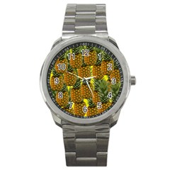 Tropical Pineapple Sport Metal Watch