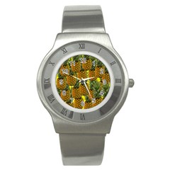 Tropical Pineapple Stainless Steel Watch