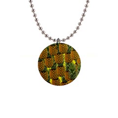 Tropical Pineapple Button Necklaces