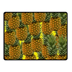 Tropical Pineapple Double Sided Fleece Blanket (Small) 