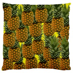 Tropical Pineapple Large Flano Cushion Case (two Sides) by snowwhitegirl