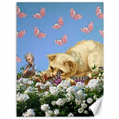 Cat And Butterflies Canvas 36  X 48  by snowwhitegirl