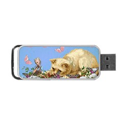 Cat And Butterflies Portable Usb Flash (two Sides) by snowwhitegirl