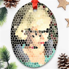 Stained Glass Girl Oval Ornament (two Sides) by snowwhitegirl