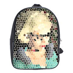 Stained Glass Girl School Bag (large) by snowwhitegirl