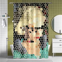 Stained Glass Girl Shower Curtain 48  X 72  (small)  by snowwhitegirl