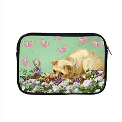 Cat And Butterflies Green Apple Macbook Pro 15  Zipper Case by snowwhitegirl