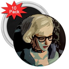 Girl Thinking 3  Magnets (10 Pack)  by snowwhitegirl