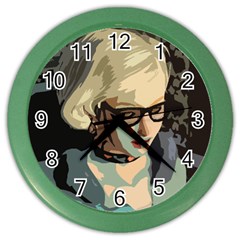 Girl Thinking Color Wall Clock by snowwhitegirl