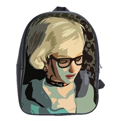 Girl Thinking School Bag (large) by snowwhitegirl