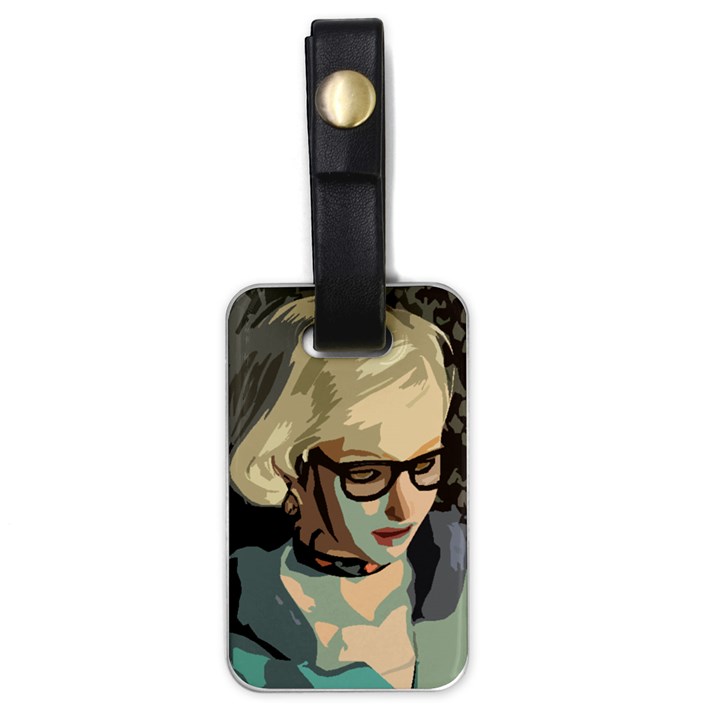 Girl Thinking Luggage Tags (One Side) 