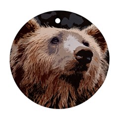 Bear Looking Ornament (round) by snowwhitegirl