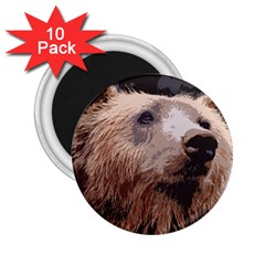 Bear Looking 2 25  Magnets (10 Pack)  by snowwhitegirl