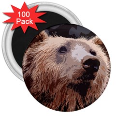 Bear Looking 3  Magnets (100 Pack) by snowwhitegirl