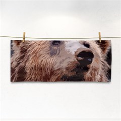 Bear Looking Hand Towel by snowwhitegirl