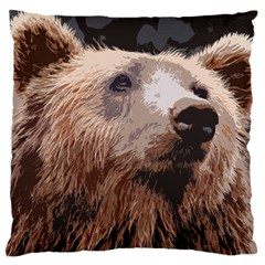 Bear Looking Large Cushion Case (one Side) by snowwhitegirl