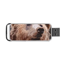 Bear Looking Portable Usb Flash (one Side) by snowwhitegirl